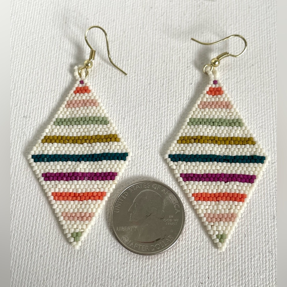Peyote technique hand made earrings - Picture 4 of 7